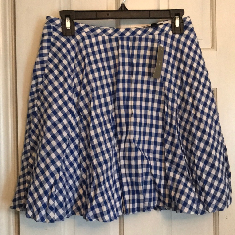 J.Crew Size 2 Blue and White Skirt NWT